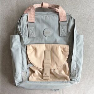 Sage Green and Soft Peach Backback